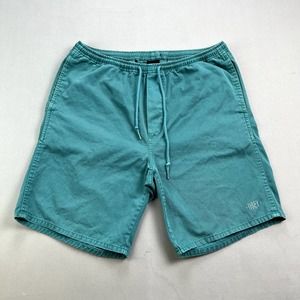 Obey Worldwide Shorts Mens Medium Green Bermuda Drawstring Skater Streetwear
